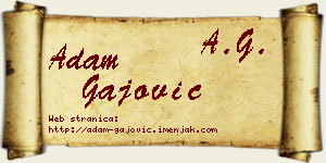 Adam Gajović vizit kartica